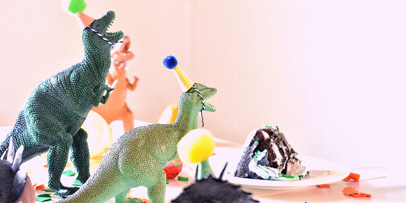 Das Motto Dinosaurier ist für Kindergeburtstags sehr beliebt